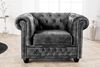 riess-ambiente Sessel CHESTERFIELD 110cm grau (Einzelartikel, 1-St), Wohnzimmer · Samt · mit Armlehne · Federkern Bild 2