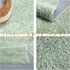 Teppich Läufer Hochflor Shaggy - 60x110cm Läufer - Pastell Grün Einfarbig Wohnzimmer Uni Flauschig Modern Boho Deko Teppiche Weich Schlafzimmer Bild 4