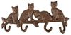 4er Wandhaken "Katzen" aus Gusseisen Bild 2