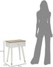Dmora Couchtisch Bibbiano 45 x 32 x 62h cm Weiß mit Schublade Bild 3