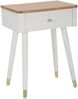 Dmora Couchtisch Bibbiano 45 x 32 x 62h cm Weiß mit Schublade Bild 2