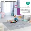 Livabliss Katze Kinderteppich waschbar - Cartoon Teppich 160x213 cm, Waschbarer Teppich Kinderzimmer oder Babyzimmer, Krabbelteppich oder Spielteppich - Baby Teppich für Jungen & Mädchen, Creme Bild 3