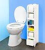 HAC24 Badregal Toilettenregal, mit Klopapierhalter, 4 Regalfächer und Bodenschublade Bild 2