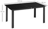 Outsunny Gartentisch Garten Esstisch für 6 Personen, Balkontisch (Partytisch aus Alu, 1-St, Terrassentisch mit Glastischplatte), Schwarz, 150 x 90 x 74 cm Bild 3