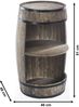 Kobolo Regal Beistelltisch Anrichte Barregal FASS - Holz braun Bild 3
