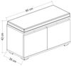 Dmora Schuhregal Brachium 80 x 35 x 42 cm Braun, 8 Paar, Regal Bild 2
