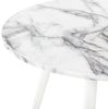 Esstisch GUTIERE 80 cm 80 cm Marmor Optik Weißer Marmor Bild 4