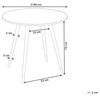 Esstisch GUTIERE 80 cm 80 cm Marmor Optik Weißer Marmor Bild 3