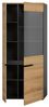 Vitrine >Canu< in Basalt Grau / Artisan - 190x80x37cm (BxHxT) Bild 5