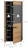 Vitrine >Canu< in Basalt Grau / Artisan - 190x80x37cm (BxHxT) Bild 3