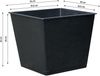 Dehner Universal-Pflanztopf, ca. 36 x 36 x 30 cm, Kunststoff, schwarz Bild 2