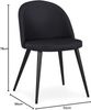 Menzzo Maury Set mit 2 Stühlen, Kunstleder Schwarz Bild 2
