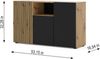 AURIS 3D Kommode 135 cm Artisan Eiche / Schwarz matt Bild 3