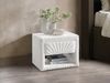 Vente-unique - ULAMI Bedside table Stoff Weiß - B 35 cm x H 41 cm x L 50 cm Bild 2