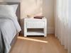 Vente-unique - ULAMI Bedside table Stoff Weiß - B 35 cm x H 41 cm x L 50 cm Bild 5