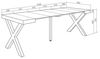 Skraut Home | Ausziehbarertisch | Multifunktionaler ausziehbarer | 220 | Für 10 Gäste | Massivholz Beine | Moderner Stil | Zement Bild 3