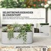 Outsunny Blumentopf mit Ablaufsystem, Loch, Haken (Pflanzkübel, 2 St, Pflanztopf), für Tomaten Blumen Garten Balkon Hellgrau Bild 5
