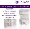 CHICCIE 2 Set Holzkiste im weißen Vintage Look - Weiß Obstkiste Weinkiste Bild 3