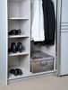 Home4You Aufbewahrungsbox 4er Set, B 51 cm x T 37 cm, mit Deckel, Grau, recyceltes Karton, Holzoptik Bild 2