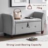 Vida Designs Seville Ottomane mit Stauraum, Stofftruhe mit Deckel, Sitz, Hocker, Fensterbank, Truhe, Spielzeug-Aufbewahrungsbox, Fußhocker, hellgraues Leinen, 45D x 120W x 60H cm Bild 4