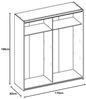 Schwebetürenschrank >Noni< in Weiß - 170x196x59cm (BxHxT) Bild 2
