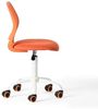 FurnitureR Compact Kids Gaming Chair, Hollow PP Backrest, Adjustable Height, Ergonomic Swivel Sponge Seat, 5-Wheel Iron Base, for Teens & Childrens Drawing, Gaming, Classroom, Citrus, 38,5 x 40 x 87 Bild 4