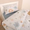 Herding Flanell Baby Kinder Bettwäsche Elephants Elefanten blau 100x135 cm Bild 4