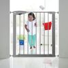 Munchkin Easy Lock Tür-/Treppenschutzgitter mit Druckbefestigung, 73 - 79 cm, erweiterbar auf 114 cm mit Verlängerung, Metall, silber Bild 2