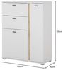 Highboard Bellport in weiß matt und Eiche 100 x 125 cm Bild 3
