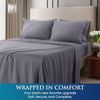 Utopia Bedding Bettwäscheset, gebürstete Mikrofaser, weiche Bettlaken für Kingsize-Bett, enthält 1 Bettbezug, 1 Spannbetttuch und 2 Kissenbezüge, tiefer Umschlag, Grau Bild 4