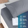 Utopia Bedding Bettwäscheset, gebürstete Mikrofaser, weiche Bettlaken für Kingsize-Bett, enthält 1 Bettbezug, 1 Spannbetttuch und 2 Kissenbezüge, tiefer Umschlag, Grau Bild 5