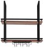 Hängeregal Küchenregal Aro 80x80x25cm massivum Metall Holz braun Deckenregal mit Glashalter Industrial Design Barregal Gläserregal Bild 5