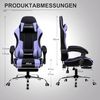 GTPLAYER Gaming-Stuhl Bürostuhl mit Massagefunktion, Fußstütze, Kopfstütze (Packung), Ergonomischer Gamer Stuhl Maximale Belastung 150 kg, 360° drehbar Bild 3