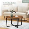 Couchtisch Indie - Holzfarben / Metall - Ø 88cm Bild 4