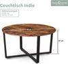 Couchtisch Indie - Holzfarben / Metall - Ø 88cm Bild 3