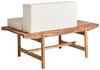 Gartenbank mit Auflage GIAVENO 135 cm Akazienholz Cremeweiß Bild 5