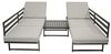 Funktions Lounge Set BOGOTA, Aluminium matt-grau, Polster hellgrau Bild 4
