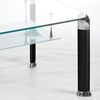 Alberto Couchtisch: Modernes Design aus Sicherheitsglas & Metall, 100x42x60cm, mit 2 Ablagen, Einfach zu montieren, Stilvoll & Praktisch Bild 3