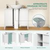 YITAHOME Waschbeckenunterschrank, Badezimmerschrank mit 2 Türen, Waschtisch mit Ablage, Waschbeckenschrank, für Badezimmer, Wohnung, Mietwohnungen, Weiß Bild 3