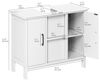 YITAHOME Waschbeckenunterschrank, Badezimmerschrank mit 2 Türen, Waschtisch mit Ablage, Waschbeckenschrank, für Badezimmer, Wohnung, Mietwohnungen, Weiß Bild 2