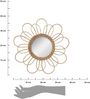 Spiegel aus Rattan, Blume, Dm. 38 cm, beige Bild 3