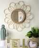 Spiegel aus Rattan, Blume, Dm. 38 cm, beige Bild 2