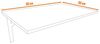 AKKE Klapptisch, Wandklapptisch Wandtisch Küchentisch Schreibtisch Hängetisch 2mm PVC Bild 3