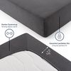 Blumtal® Premium Jersey Box Spring Spannbettlaken 120x200 cm, Oeko-TEX Zertifiziert, Superweiches 100% Baumwolle Bettlaken, bis 35cm BoxSpringBett höhe, Anthrazit Bild 4