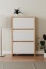 Finori Denver 49A Schuhkipper, weiß / Dekor Artisan Oak | Maße: B x H x T ca. 70 x 125 x 25 cm Bild 5