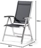 Sieger Calvi Klappsessel mit Polyesterbeschichtung, Aluminium Graphit 61 x 109 x 69 cm Bild 3