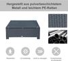Outsunny Gartentisch Garten Beistelltisch Polyrattan (Balkontisch, 1-St, Couchtisch), Schwarz 85 x 50 x 39 cm Bild 4