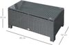 Outsunny Gartentisch Garten Beistelltisch Polyrattan (Balkontisch, 1-St, Couchtisch), Schwarz 85 x 50 x 39 cm Bild 3
