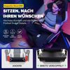 GTPLAYER Gaming Stuhl Ergonomischer Gaming Sessel Schreibtischstuhl mit Stoffoberfläche, Federsitzkissen, Verbindungsarmlehnen und Fußstütze schwarz Bild 5