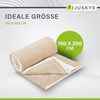 Juskys Fleecedecke, waschbar, Sherpa / Fleece, Sand / Weiß, 150x200 cm Bild 2